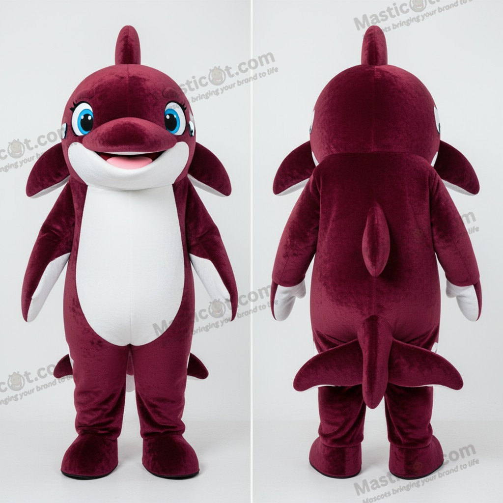 Rødbrun spekkhogger-maskot - Spekkhogger - MASTICOT_16360 - Masticot.com