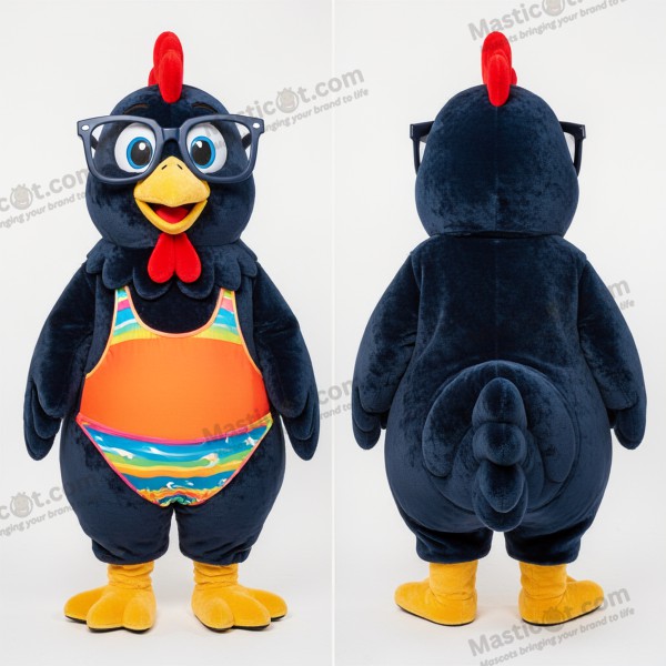 Masotte de poule en velours bleu marine - Masticot.com
