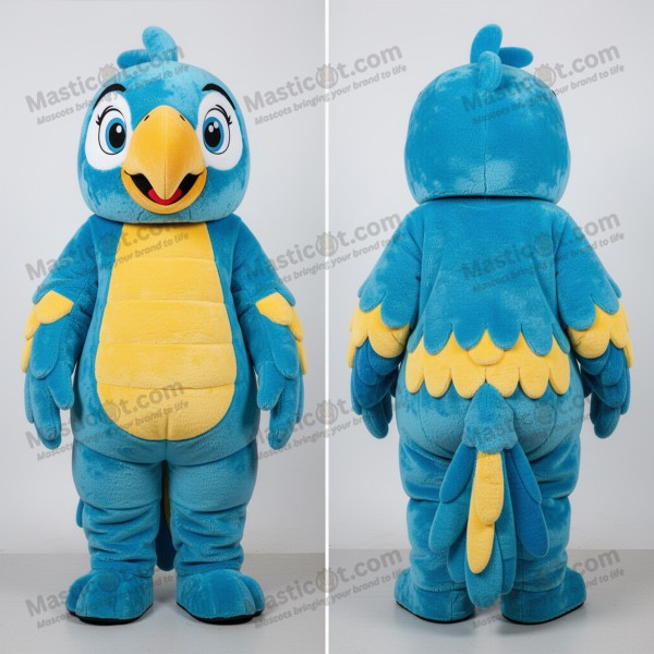 Cyan Feathered Macaw Mascot - Masticot.com