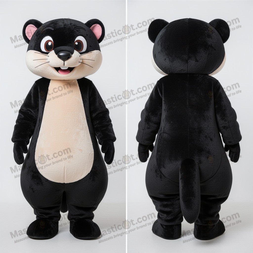Ebony Sleek Weasel Mascot - Masticot.com