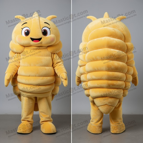 Golden yellow charming trilobite mascot - Masticot.com