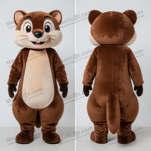 Forest brown playful weasel mascot - Masticot.com