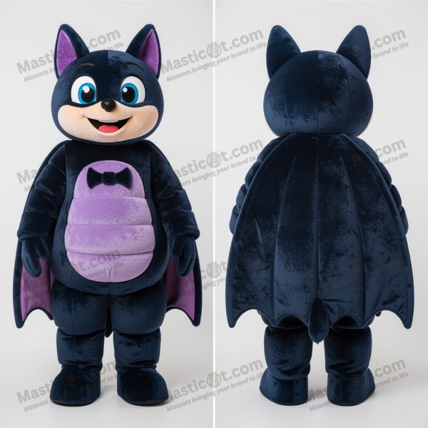 Navy Cartoon Bat Mascot - Masticot.com