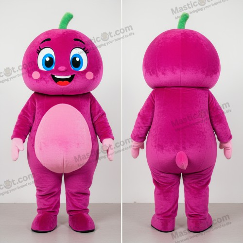 Magenta Rounded Melon Mascot - Melon - MASTICOT_16590 - Masticot.com