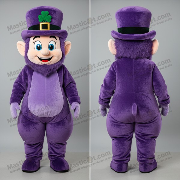 Emerald green jovial leprechaun mascot - Masticot.com