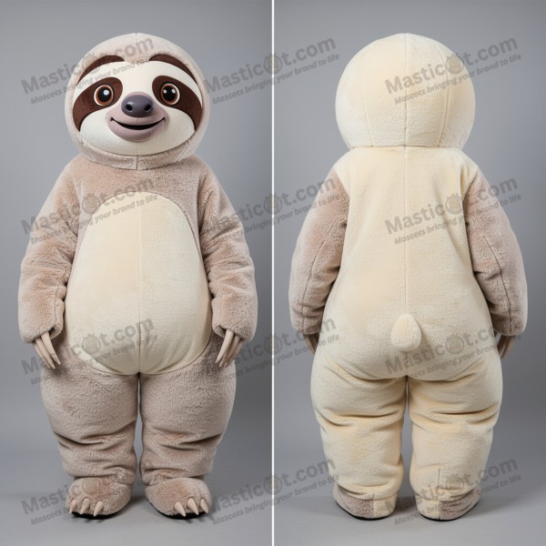 Creamy Contour Sloth Mascot - Masticot.com