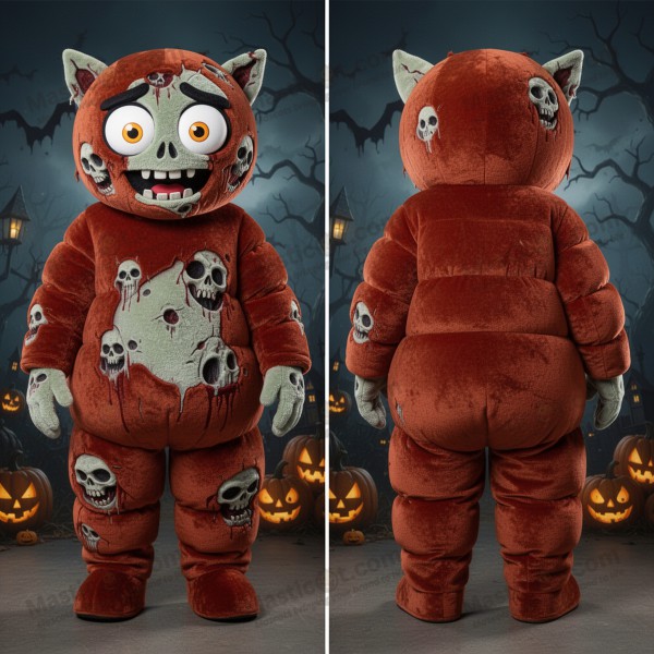 Rust Rounded Undead Mascot - Masticot.com