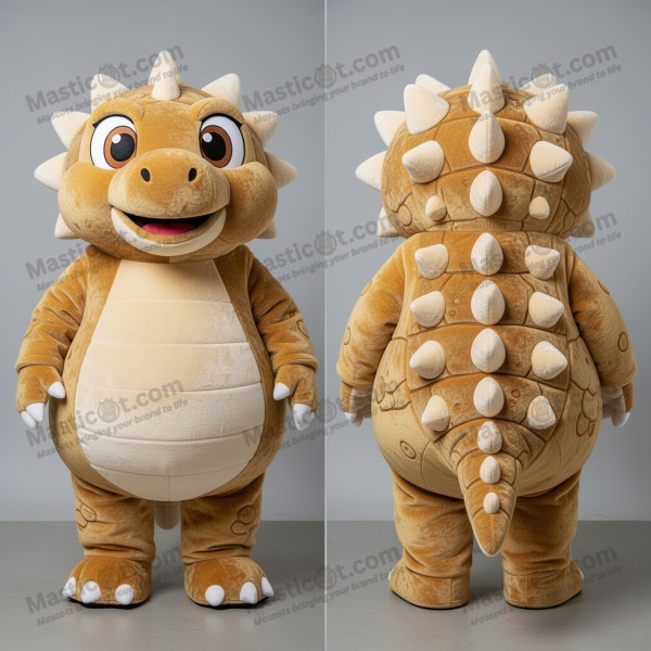 Golden Round Ankylosaurus Mascot - Masticot.com