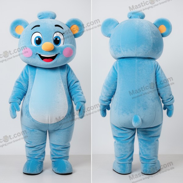 Mascarote alegre de paelha azul-céu - Masticot.com