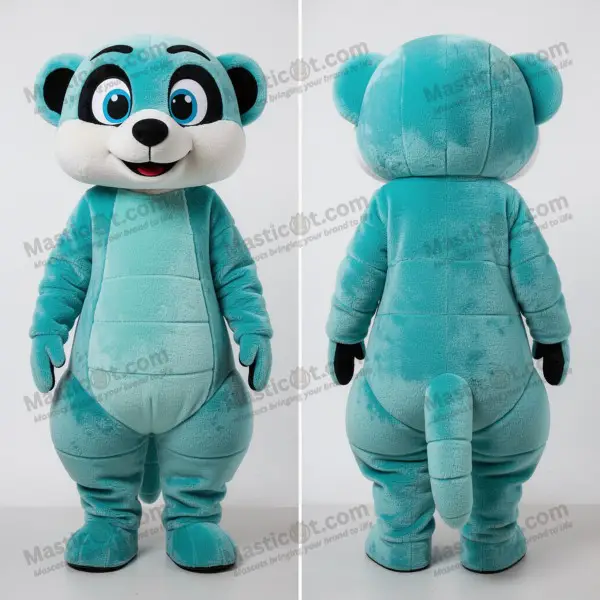 Turquoise Bomber Meerkat Mascot - Meerkat - MASTICOT_1659 - Masticot.com