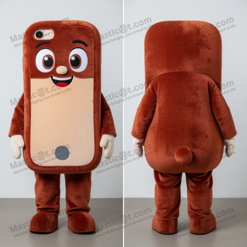 Rust orange rounded phone mascot - Masticot.com