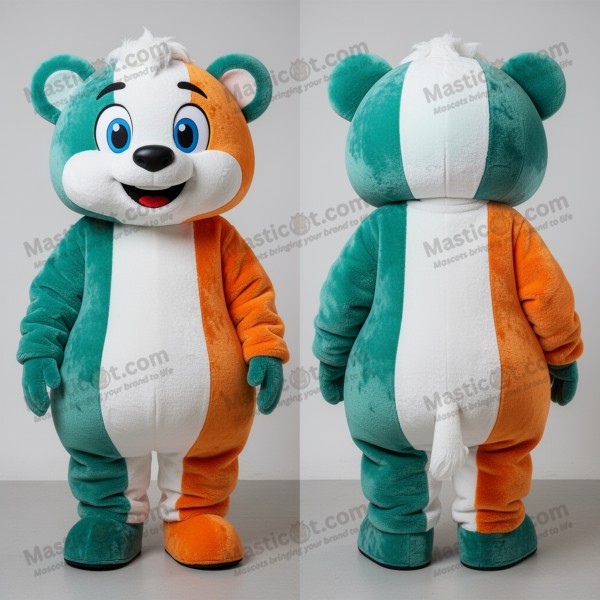 Maskot irské vlajky ve smaragdově zelené barvě se širokými