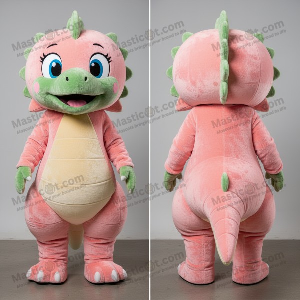Peach vibrant iguanodon mascot - Masticot.com