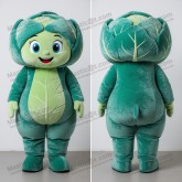 Tyrkysový sametový kostým maskota zelí - Masticot.com