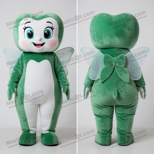 Forest Green Sparkling Eyes Tooth Fairy Mascot -
