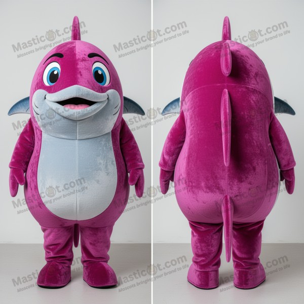 Magenta playful tuna mascot - Masticot.com