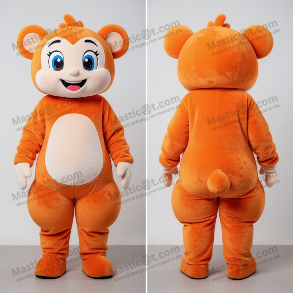 Rust orange dynamic acrobat mascot - Masticot.com
