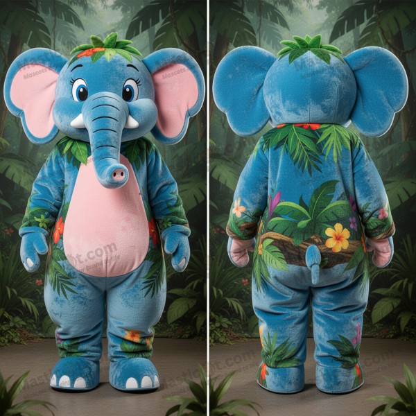 Soft Gray Cartoon Elephant Mascot - Masticot.com
