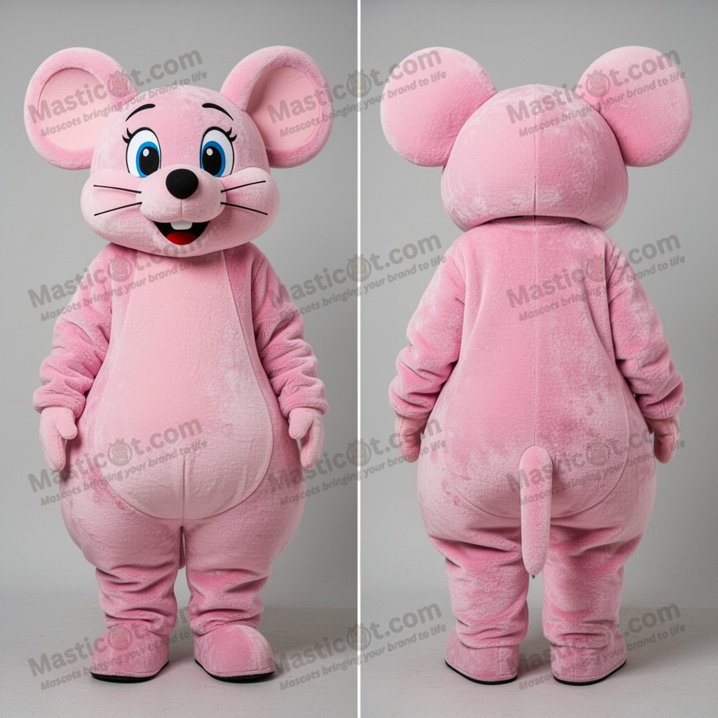 Mascota de ratón rosa aterciopelado - Masticot.com