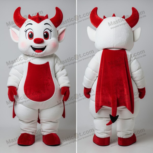 Crimson Velvet Cartoon Devil Mascot - Masticot.com