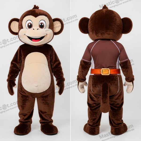 Mascarilha de macaco em veludo castanho - Macaco - MASTICOT_17274 - Masticot.com