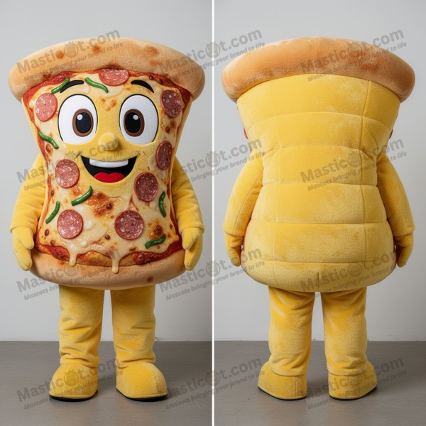 Golden Delicious Cartoon Pizza Mascot - Masticot.com