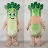 Beige flowing leaf celery mascot - Celery - MASTICOT_17463 - Masticot.com