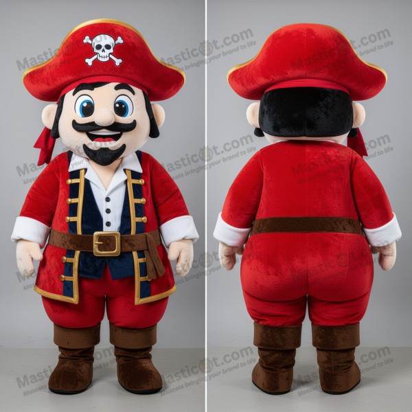 Crimson Velvety Pirate Mascot - Masticot.com