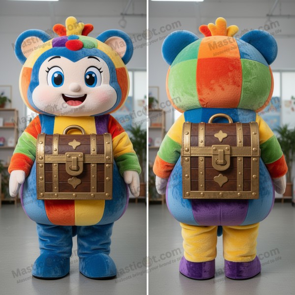 Bronze velvety treasure chest mascot - Masticot.com
