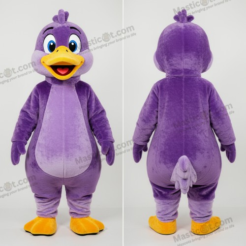 Mascote de ganso redondo roxo - Ganso - MASTICOT_17553 - Masticot.com