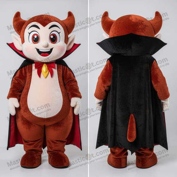 Rust Rounded Vampire Mascot - Masticot.com