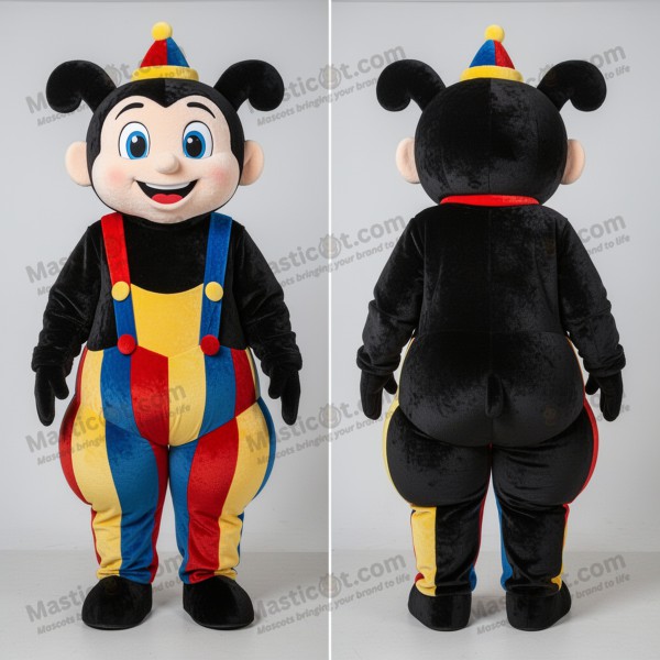 Ebony black agile acrobat mascot - Masticot.com