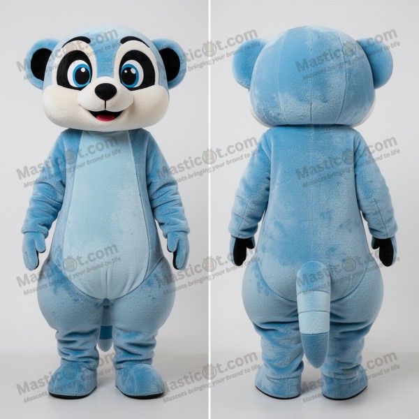 Sky blue playful meerkat mascot - Masticot.com