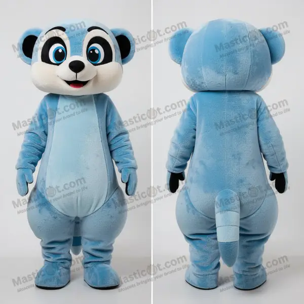 Sky blue playful meerkat mascot - Meerkat - MASTICOT_1759 - Masticot.com