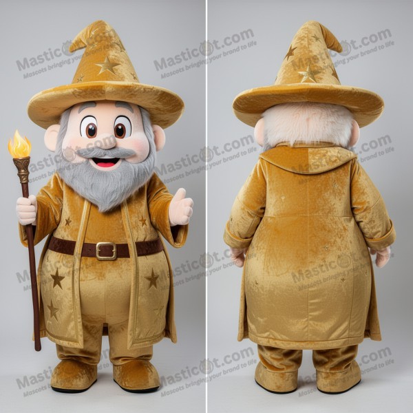 Golden majestic wizard mascot - Masticot.com