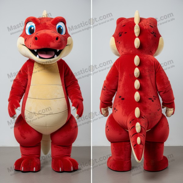 Maskot varana komodského s červenými šupinami - Masticot.com