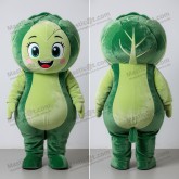 Emerald green rounded cabbage mascot - Masticot.com