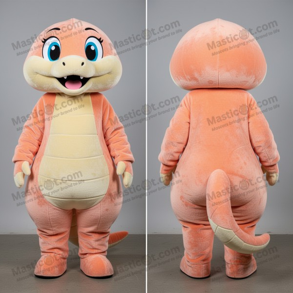 Peach Cartoon Anaconda Mascot - Masticot.com