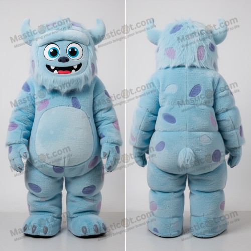 Sky blue rounded yeti mascot - Masticot.com