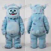 Sky blue rounded yeti mascot - Masticot.com