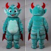 Turquoise velvety devil mascot - Devil - MASTICOT_152 - Masticot.com