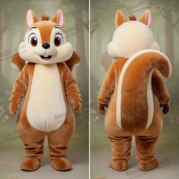 Cream Padded Squirrel Mascot - Squirrel - MASTICOT_18436 - Masticot.com