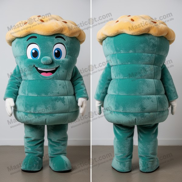 Teal Velvety Cartoon Shepards Pie Mascot - Masticot.com
