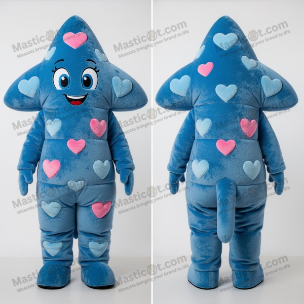 Velvet blue arrow of love mascot - Masticot.com