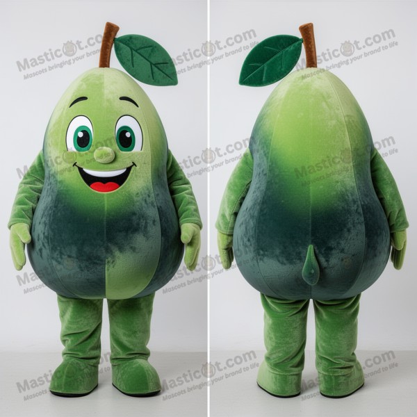 Emerald green plump plum mascot - Masticot.com