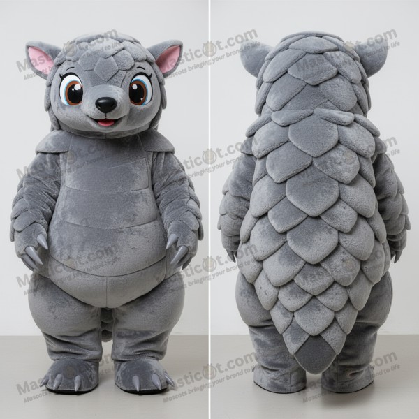 Slate gray scaled pangolin mascot - Masticot.com