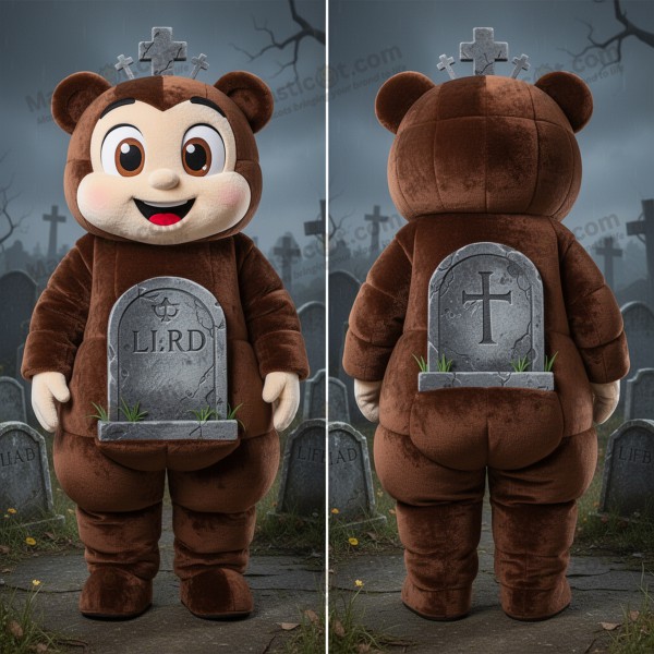 Velvety brown mossy crown graveyard mascot - Masticot.com