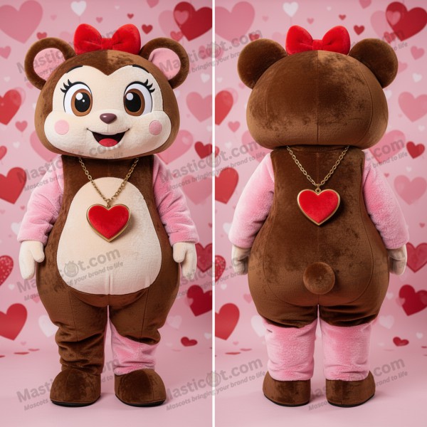Brown velvety pendant mascot - Masticot.com