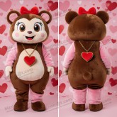 Bruine fluwelen pendant mascotte - Hanger - MASTICOT_1846 - Masticot.com