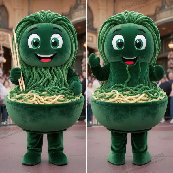 Forest green playful ramen mascot - Ramen - MASTICOT_18762 - Masticot.com
